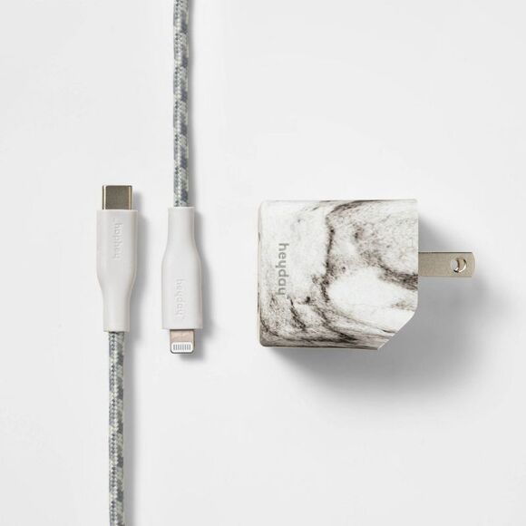 Heyday - 6' Lightning to USB-C Power Delivery Home Charging Gray - Picture 1 of 4